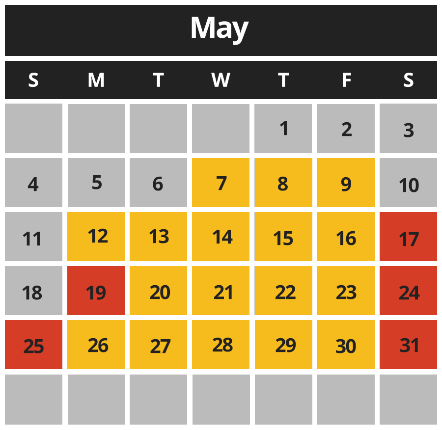 Paintball Calendar May 2025 Paintball Calendar May 2025